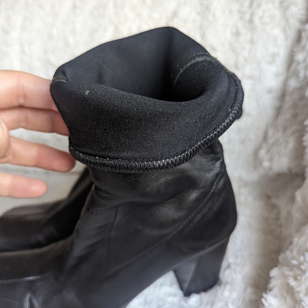PRADA black leather mid calf boot sz 9.5 - Picture 11 of 16